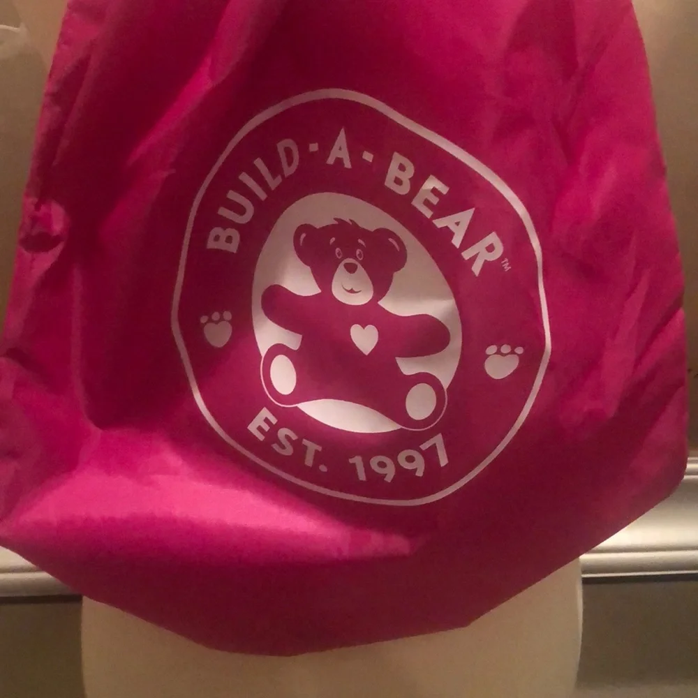 Build A Bear Workshop Pink Drawstring Backpack